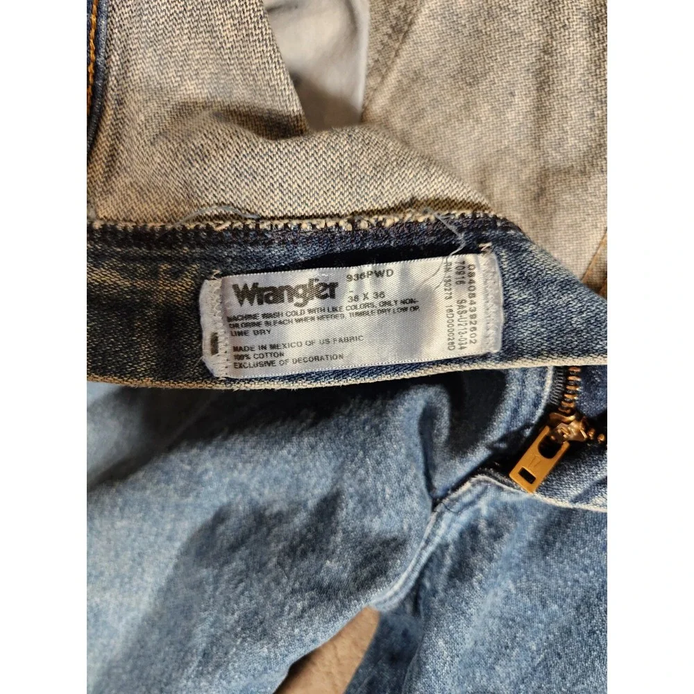 Wrangler Jeans Men's 37X35 ‎ (Tag 38X36) Cowboy Cut Western Slim Straight 936PWD